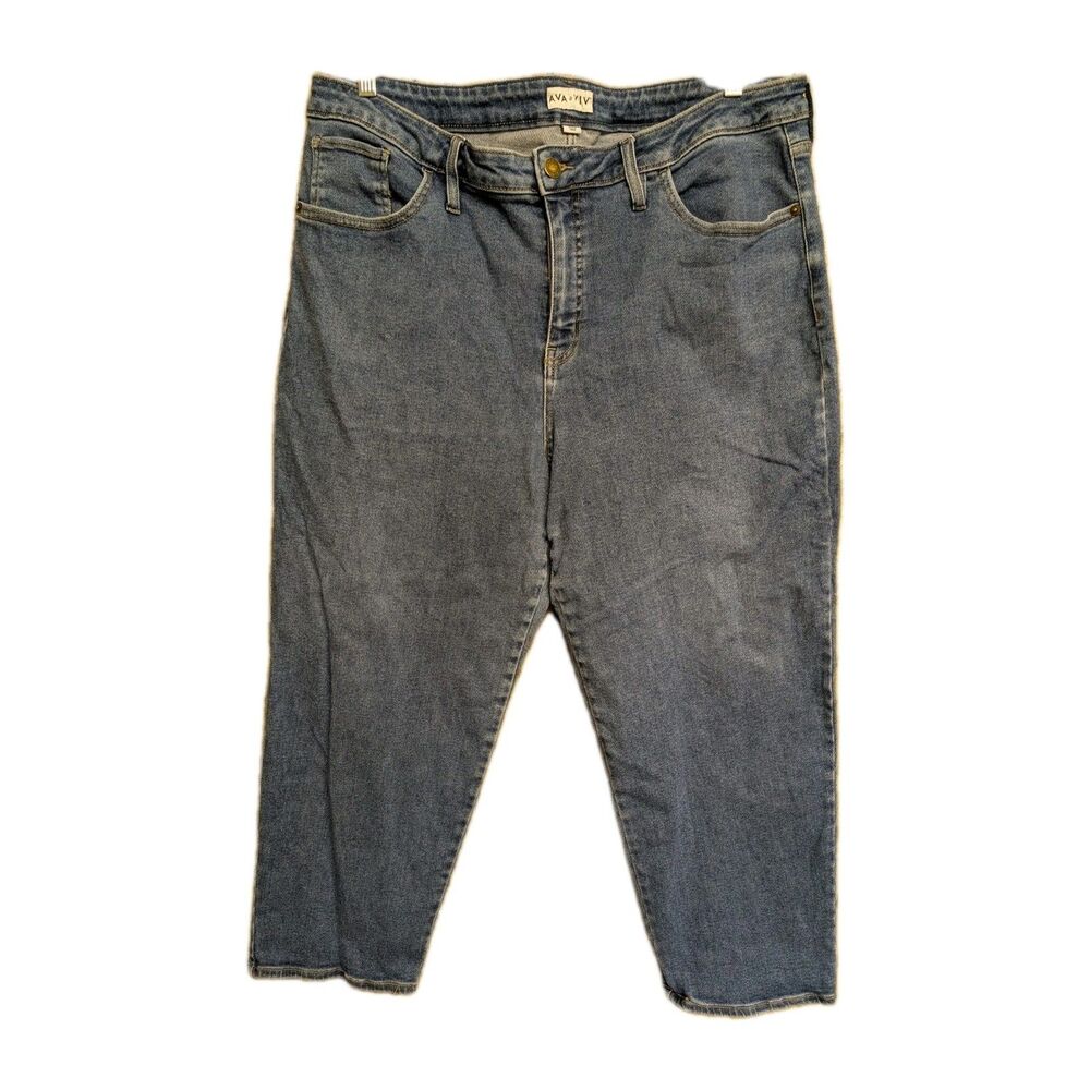 Ava Viv Jeans Women's Size 20 W (Oversized) 38x25 Medium Wash Tapered Leg